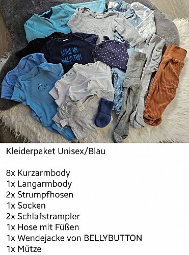 Kleiderpaket Blau/ Unisex Gr. 62/68