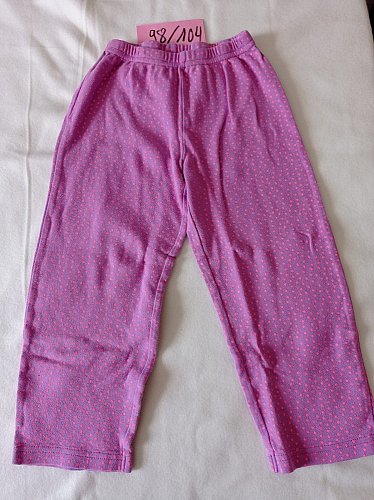 Leggings Gr 98 / 104 lila mit rosa kleinen Punkten Disney