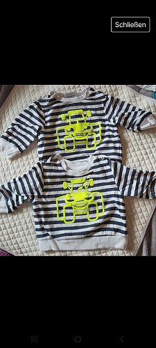 2er Set Pullover mit Traktor Aufdruck