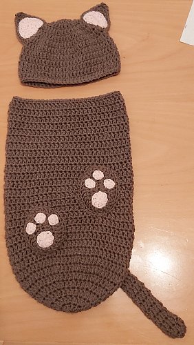 Baby Kokon Set, Schlafsack,  Pucksack mit Mütze