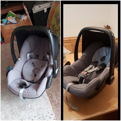 2x Maxi Cosi Pebble Babyschalen für Zwillinge