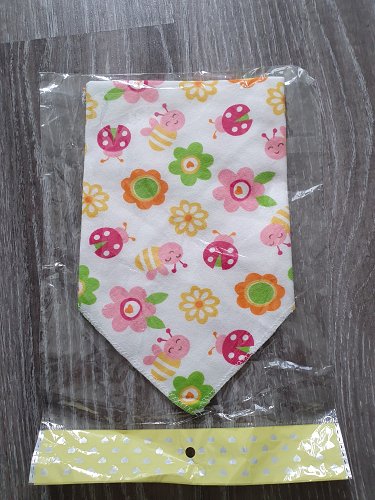Dreieckstuch mit Druckknopf Blumen Käfer Halstuch