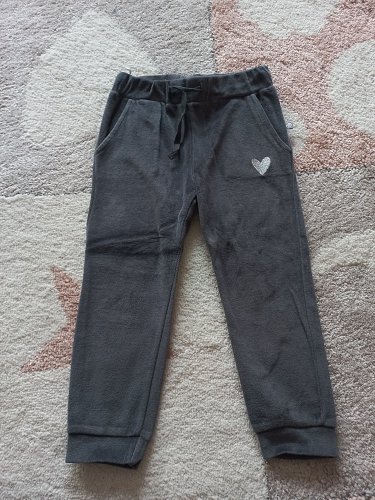 Jogginghose flauschig grau mit Herz Liegelind
