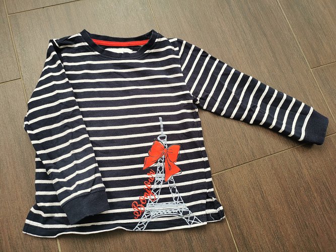 Gestreiftes Longsleeve Paris Eiffelturm