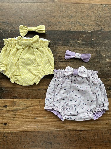 Zwei Paperbag Shorts Baby Größe 62 Haarklammer
