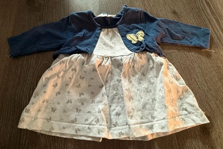 Ergee Kleidchen weiß mit Schmetterlingen Größe 56