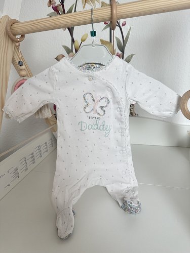 Next Schlafanzug „I love my Daddy“ mit Blumen bis zu 1 Monat (50/56)