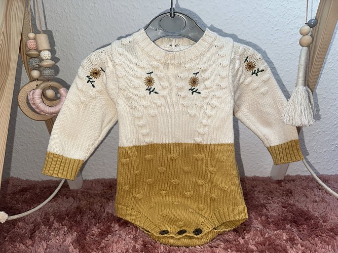 Sonnenblumen Strick Romper (62/68)
