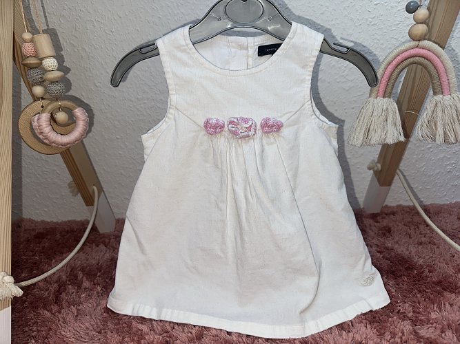 Tommy Hilfiger Cordkleid mit Strickblumen 6-9 Monate (62/68)