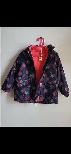 Scout 2in1 Regenjacke blau/rosa Gr.116/122 neu :)