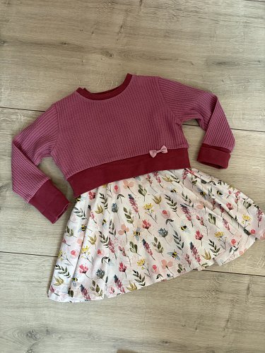 Handmade Set Kleid/ Tunika mit kurzem Pullover 92