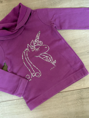 s. Oliver Pullover mit Wickelkragen und Pailletten 92/98 neu