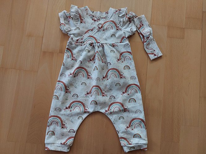 Handmade Romper mit Stirnband 68 neu!