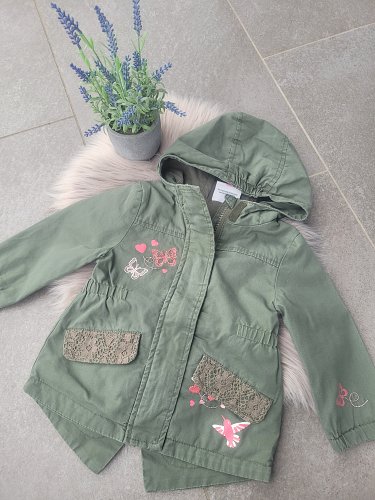 Khaki Übergangsjacke dünn Gr 74