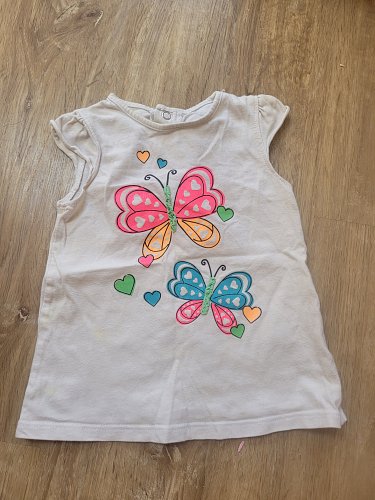 Weißes ärmelloses Shirt Top von Jumping Beans Gr. 80