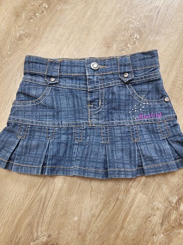Jeansrock mit Glitzersteinchen von Smile Gr. 98 / 104