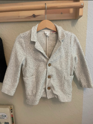 Zara Blazer Größe 98 meliert grau schwarz-weiß Creme