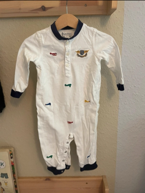 Ralph Lauren Schlafanzug Größe 9m weiß segelflieger