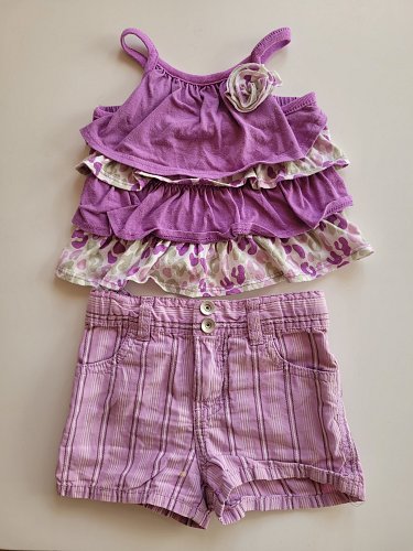 Sommeroutfit für Mädchen Top mit Shorts Gr. 80 / 86