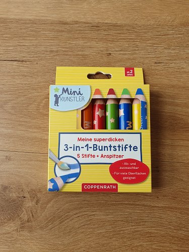 Coppenrath Mini Künstler 3 in 1 Buntstifte Stifteset mit Anspitzer