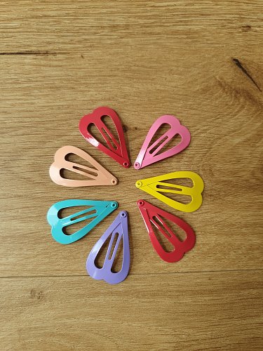 Haarspangen Herz bunt