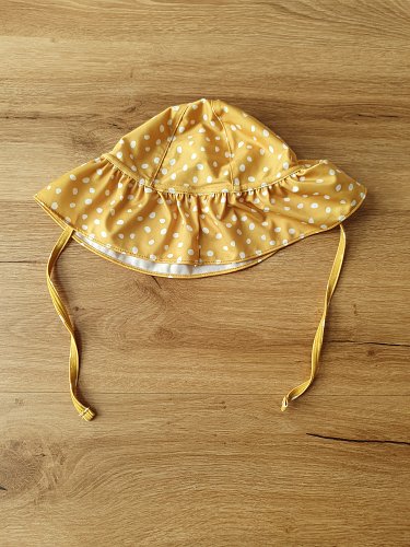 Sonnenhut gelb weiß gepunktet H&M 86 92