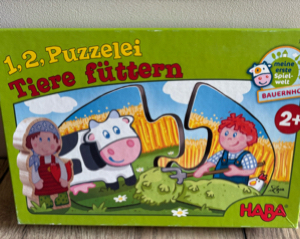 1,2, Puzzlei Tiere füttern