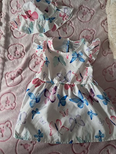 Mädchen Sommerkleid +Mütze