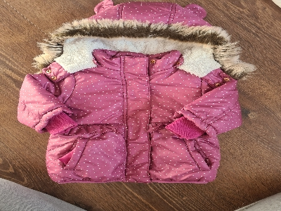 Flauschige Winterjacke lila