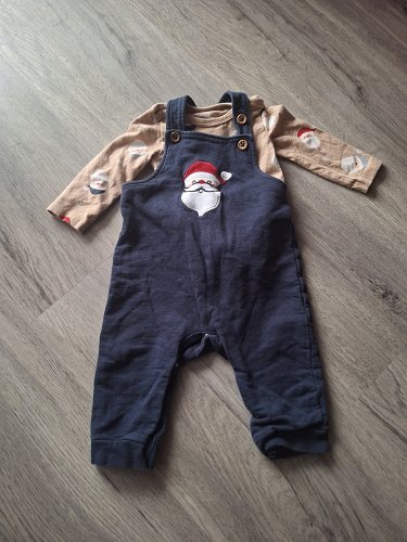 Latzhose und Body Weihnachten Topomini Gr. 62