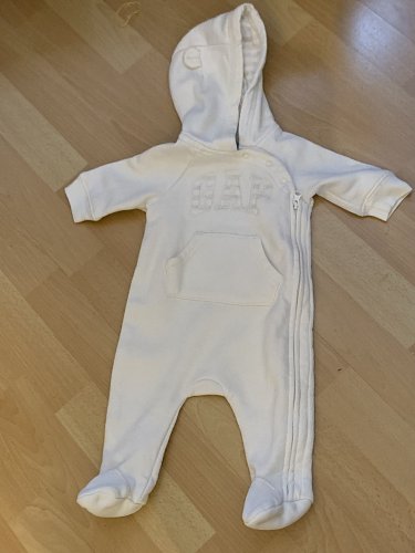 Baby GAP Strampler Herbst-Winter Größe 56 Weiß Top Zustand