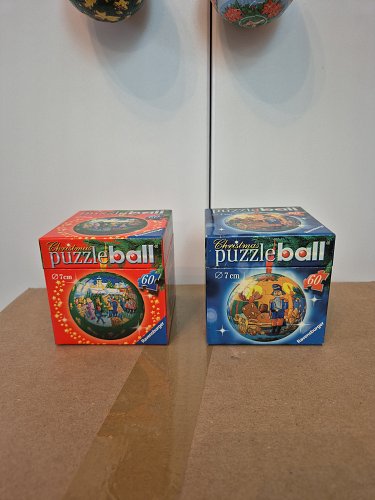 2x Weihnachtskugeln Puzzleball Christmas 3D Puzzle Weihnachtsdeko