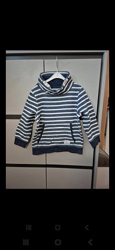 Blau weiß gestreifter Pullover gr. 110 C&A Maritim