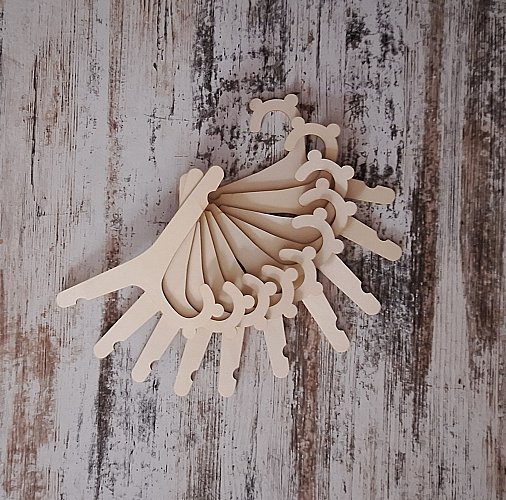 Kinderkleiderbügel 10 Stück aus Holz