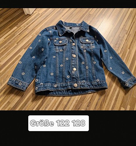 Jeans jacke Blumen