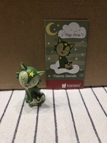 Tonie Figur Schlafkatze grün Schlaflieder Natur geräusche