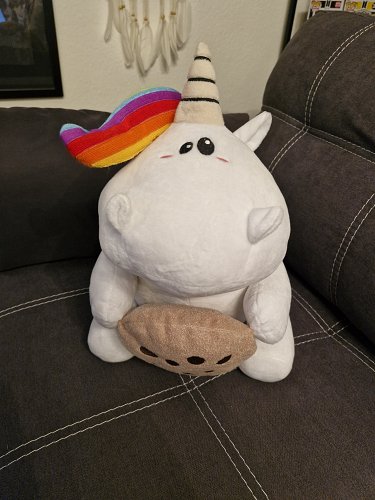 Preis VB - Einhorn Plüschtier 40cm Pummeleinhorn mit Keks Unicorn Pummel Kuscheltier Plüschi Regenbogen
