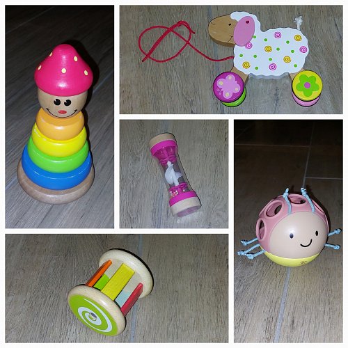 5er Set Holzspielzeug Babyspielzeug Holz