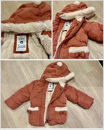 Kuschelige rostbraune Jacke mit schönen Details