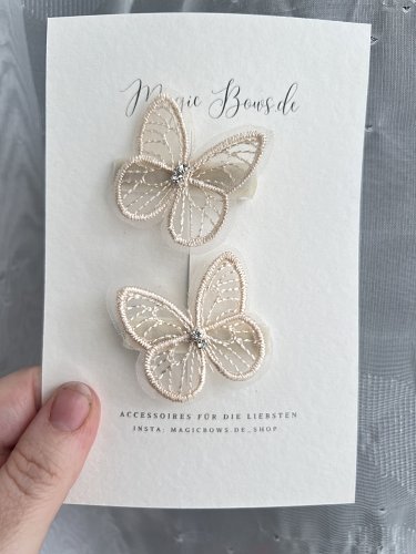 Haarspangen mit spitzige Schmetterlinge