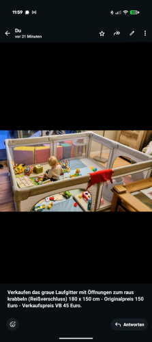 Laufgitter/ Laufstall 180 x 150