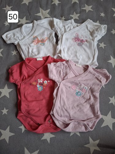 Bodyset kurzarm Schmetterlinge/Blümchen Bonprix Gr. 50