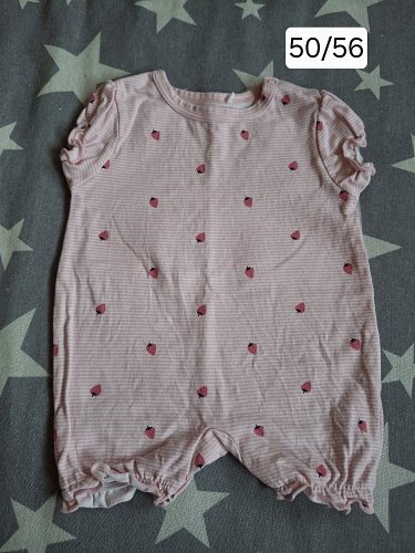 NEU Strampler kurz Erdbeere Topomini Gr. 50/56