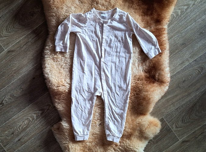 H&M Schlafoveraller / Einteiler mit Punkten – Gr. 92