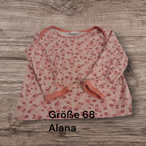 Longsleeve rosa mit Blumen 68 Alana