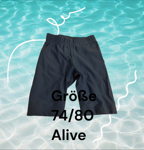 Badehose blau Uni 74/80 Alive