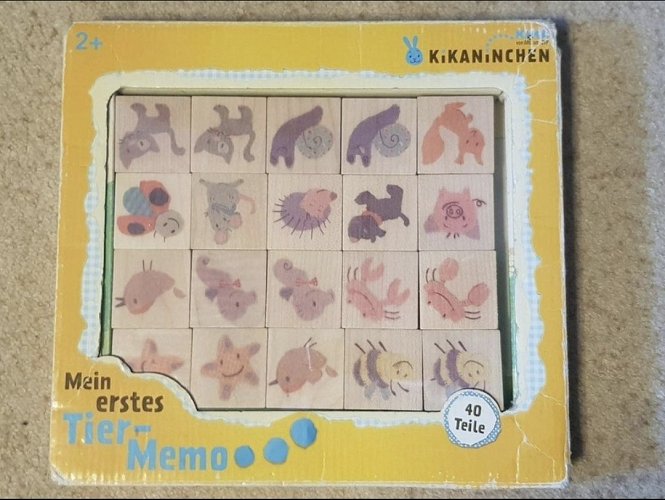 Schönes, komplettes MEMOSPIEL "Kikaninchen", guter Zustand