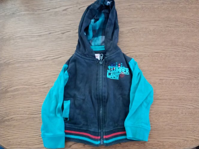 Übergangsjacke mit Kaputze grün-grau 80 Whoop