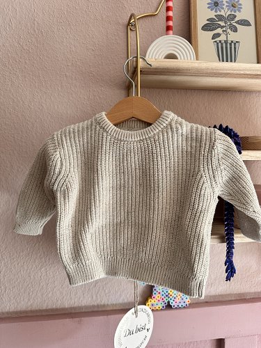 Baby Strickpullover Beige Creme Gr. 68 🤎