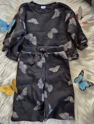 🦋 Niedliches 2-Teiliges Sweatset / Jogginganzug mit Schmetterlingen